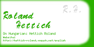 roland hettich business card